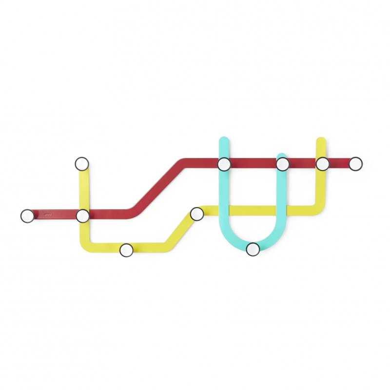 Subway Multi Hook - Multicolour - by Umbra