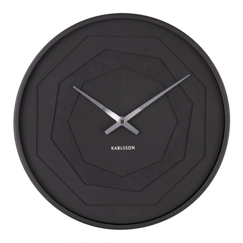 Layered Origami Wall Clock - by Karlsson [Black]