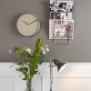 Silver Minimal Wall Clock - Olive Green - by Karlsson