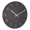 Charm Wall Clock Engraved Numbers Small - by Karlsson [Black]