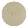 Charm Wall Clock Engraved Numbers Small - by Karlsson [Olive Green]