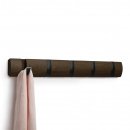 Flip 5 Hook Coat Rack - by Umbra - Walnut/Black - Stylish modern multi-hook