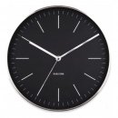 Silver Minimal Wall Clock - Black - by Karlsson - A touch of class