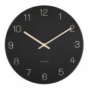 Charm Wall Clock Engraved Numbers Small - by Karlsson - Black - Timeless karlsson charm