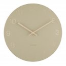 Charm Wall Clock Engraved Numbers Small - by Karlsson - Olive Green - Timeless karlsson charm