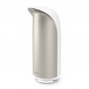 Emperor Soap Pump - by Umbra - White/Nickel - A modern two-toned soap pump with an ergonomic shape and smooth finish